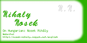 mihaly nosek business card